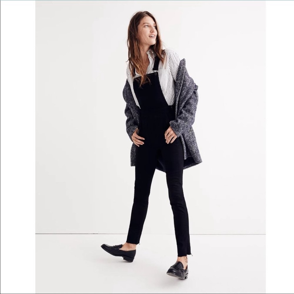 Madewell Skinny Overalls Raw-Hem Edition Black